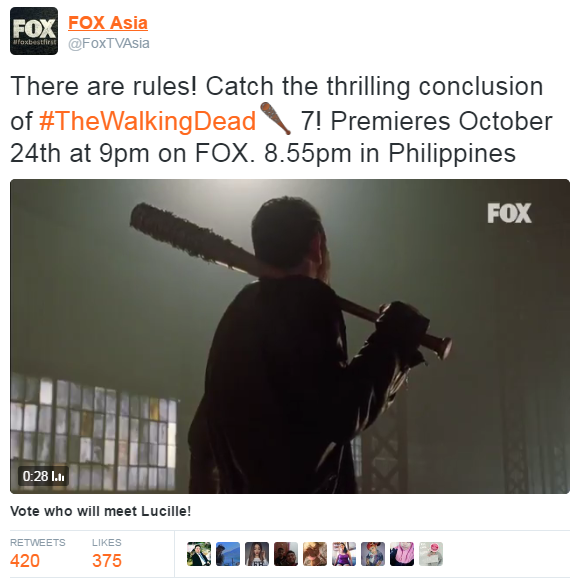 The Walking Dead - Twitter ad Indonesia